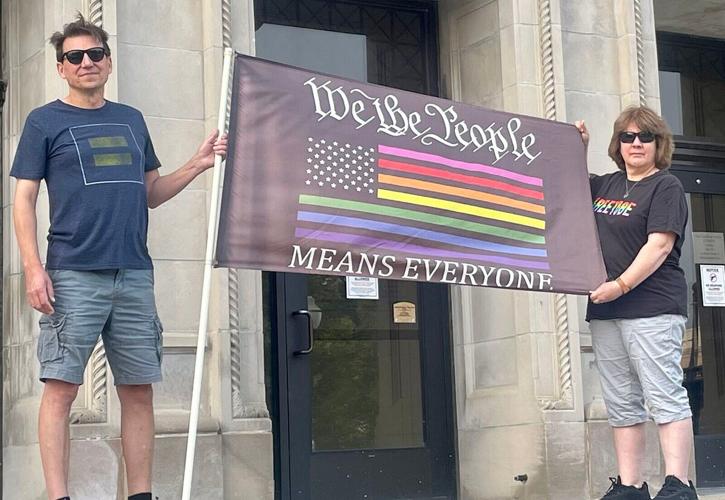 Activists hold LGBT program outside Kenosha Courthouse on anniversary of Stonewall Riots
