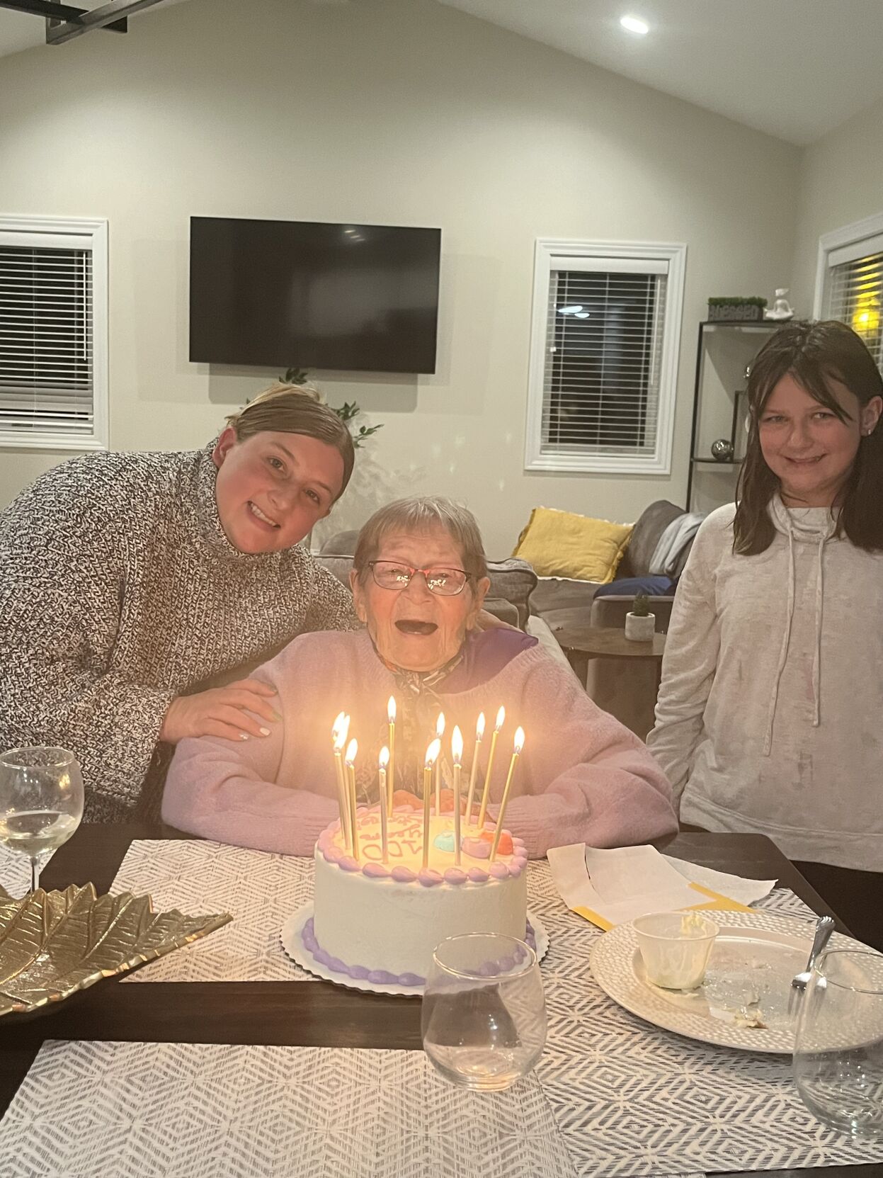 Members of the Linn Presbyterian Church held a celebration for Theodora Lottig Kasch's 100th birthday