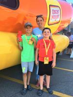 Sharon's Wogacik family visits the Oscar Mayer Wienermobile at Daniels Foods in Walworth