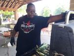 Donald Lee of Big Daddy's BBQ at Burlington Juneteenth celebration