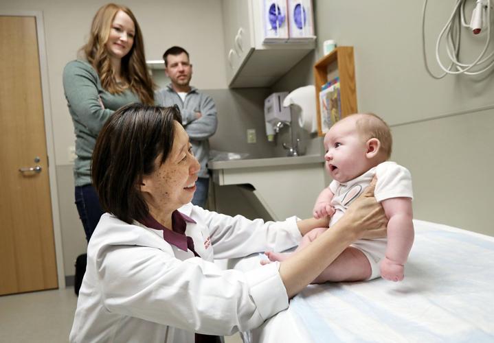 Kwon with Piper, Caiti and Ben in hospital