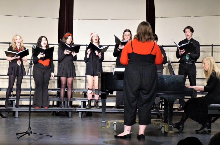 The Williams Bay Vocal Jazz Choir performs at the 2022 Winter Concert on Dec. 20