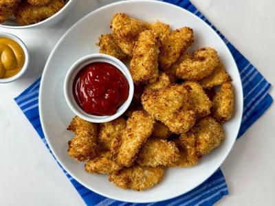Popcorn chicken is a fast food favorite that's easy to make at home.
