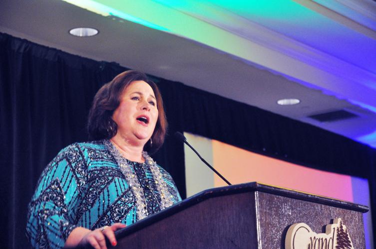 Stephanie Klett, president and CEO of VISIT Lake Geneva, thanks the audience for attending