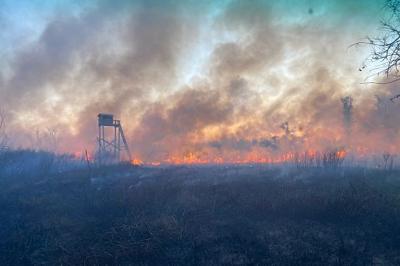 Wildland fire in Green Lake County on Oct. 18, 2024