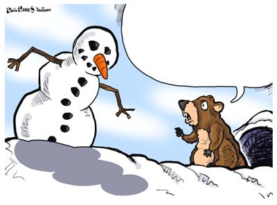 Groundhog Snowman