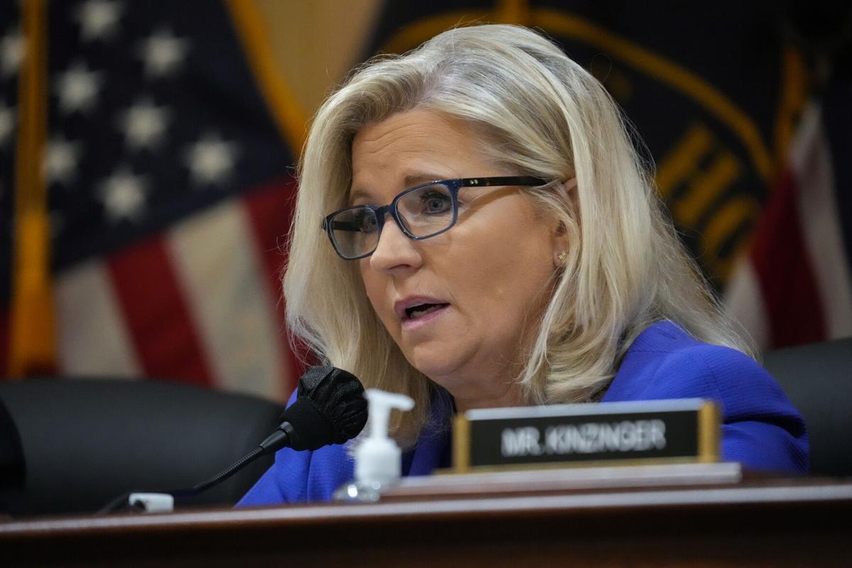 Liz Cheney, R- Wyo., during a House Select Committee to Investigate the Jan. 6 hearing in the Cannon House Office Building on Thursday, June 9, 2022, in Washington, D.C..