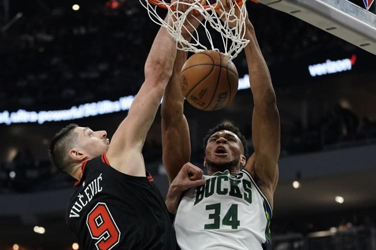 Giannis Antetokounmpo dunks, AP generic file photo