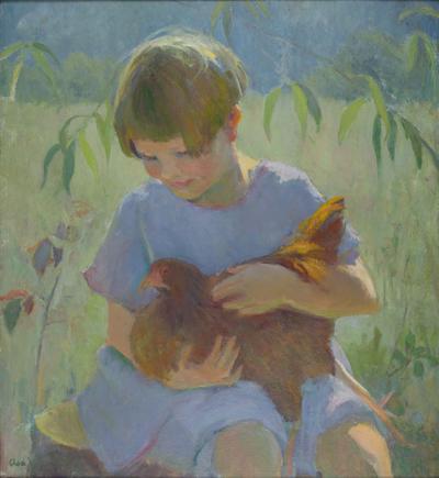 Ada Schulz's "Child and Red Pullet"