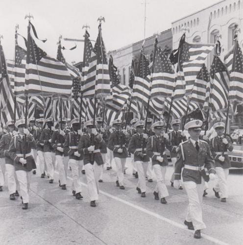 Pictures of the Past cadets in parade
