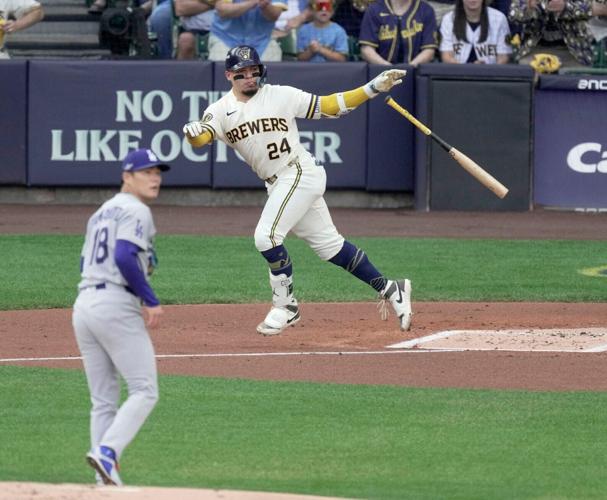 BASEBALL-MLB-MIL-LAD/