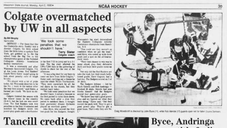 Next day's State Journal inside Sports page