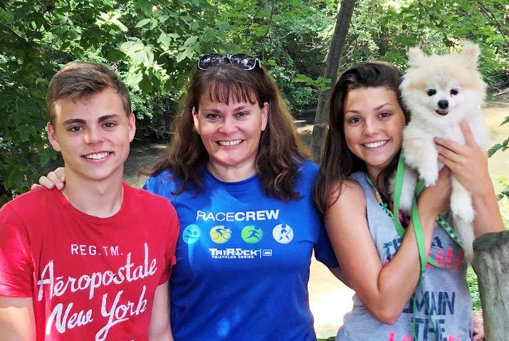 Logan Tomasello with mother Monica and sister Lexi