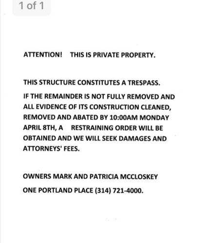 ‘Attention! This is private property’