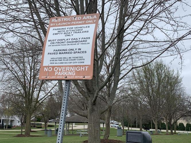 A sign posted in Lot "F" indicates that the area is only available for boat trailer parking, however, city officials are considering restriping the lot to make it available for regular vehicle, parking as well