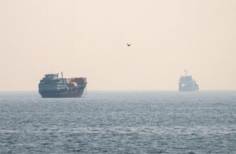 Vessels at the Strait of Hormuz, as seen from Musandam