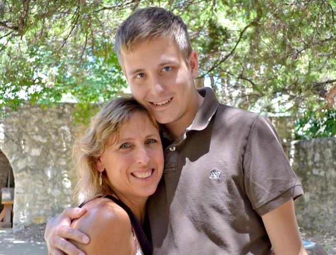 Carol Hartmann and son