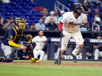 Brewers Marlins Baseball