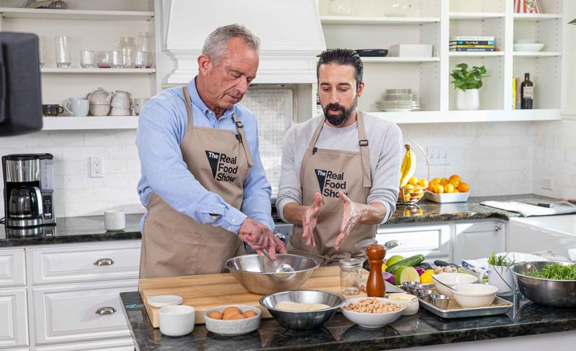 Robert F. Kennedy Jr. cooks with Chef Andrew Gruel