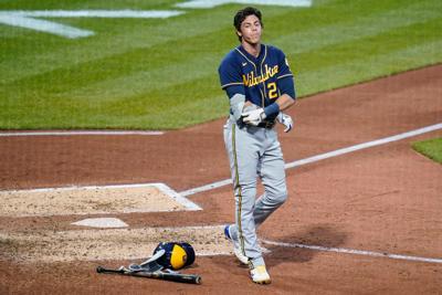 Christian Yelich disgust, AP photo