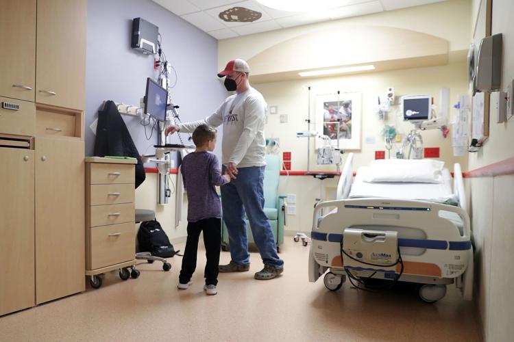Brody and Matt in infusion room