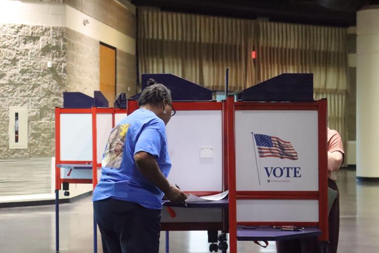 Cynthia Davis votes at Festival Hall