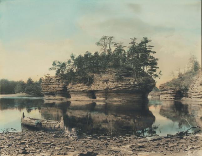 1900 "Lone Rock with Canoe" H. H. Bennett