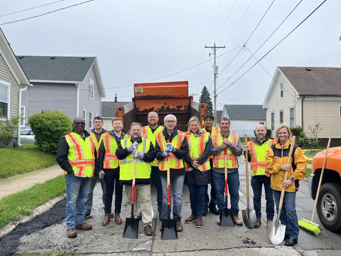 Gov. Tony Evers visits Racine on May 7 as part of his annual statewide "Pothole Tour"