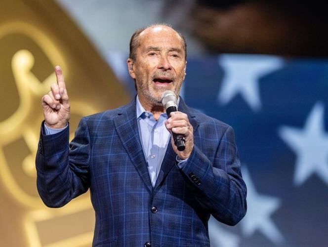 Lee Greenwood performs during the Arnold Classic on March 1, 2025, at the Columbus Convention Center.