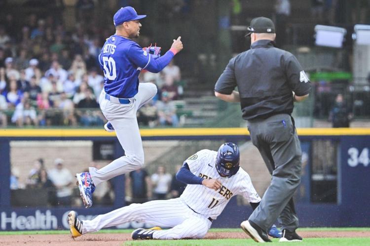 BASEBALL-MLB-MIL-LAD/