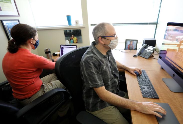 David O'Connor at computer