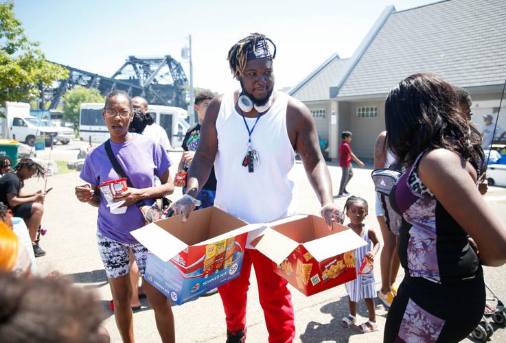 Mark Talley volunteers