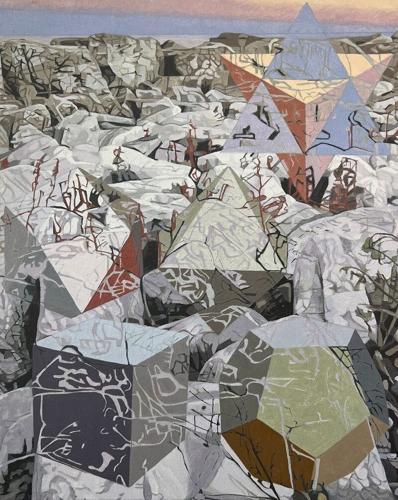 "Lake Michigan Rocks with Solids"