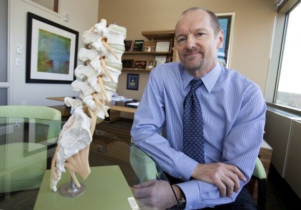 Dr. Tom Zdeblick in his UW-Madison office