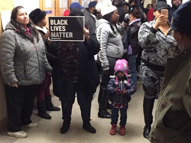 Racine police protest, Jan. 19