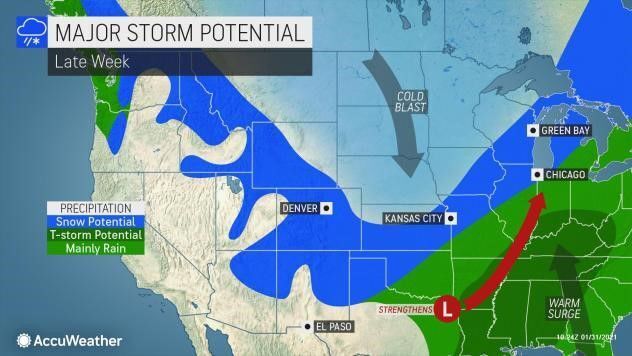 Major storm potential late week by AccuWeather