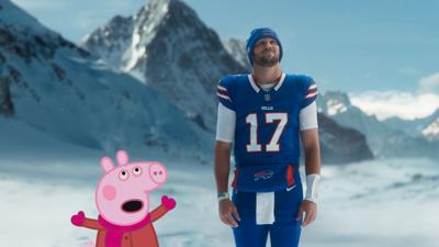 Josh Allen and Peppa Peg Paramount+ ad (copy)