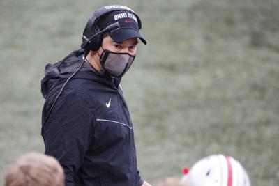 Ryan Day mask on during game, AP photo