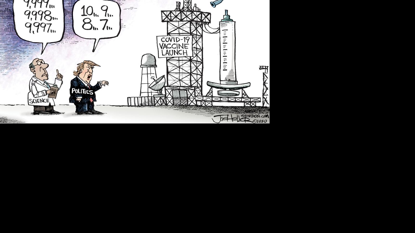 Editorial cartoon: Who's rushing the coronavirus vaccine tests