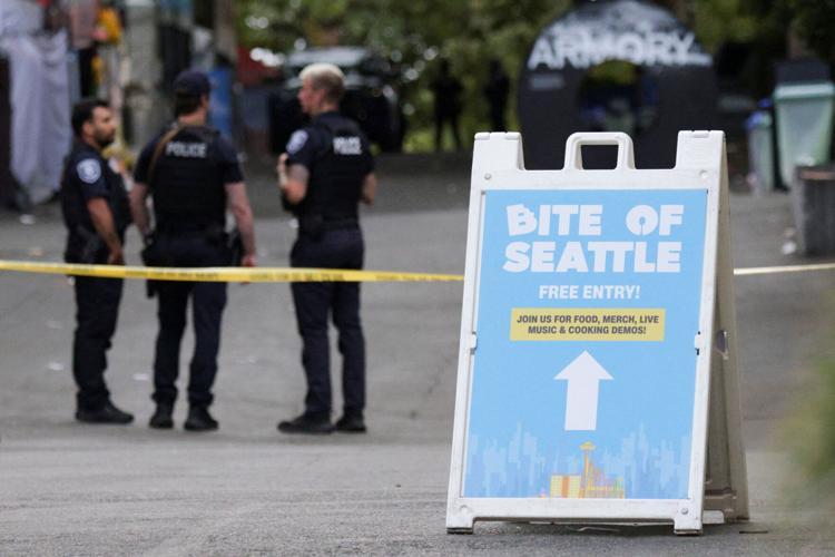 Seattle Police respond to what they described as a shooting with "multiple" victims at Seattle Center, in Seattle