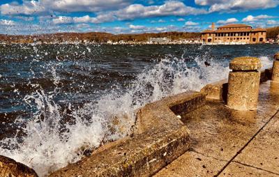 Waves on Geneva Lake in Lake Geneva