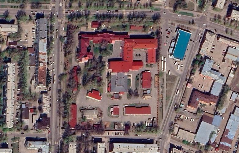 FILE PHOTO: A satellite image of the Anti-Plague Institute of Siberia and the Far East in Irkutsk