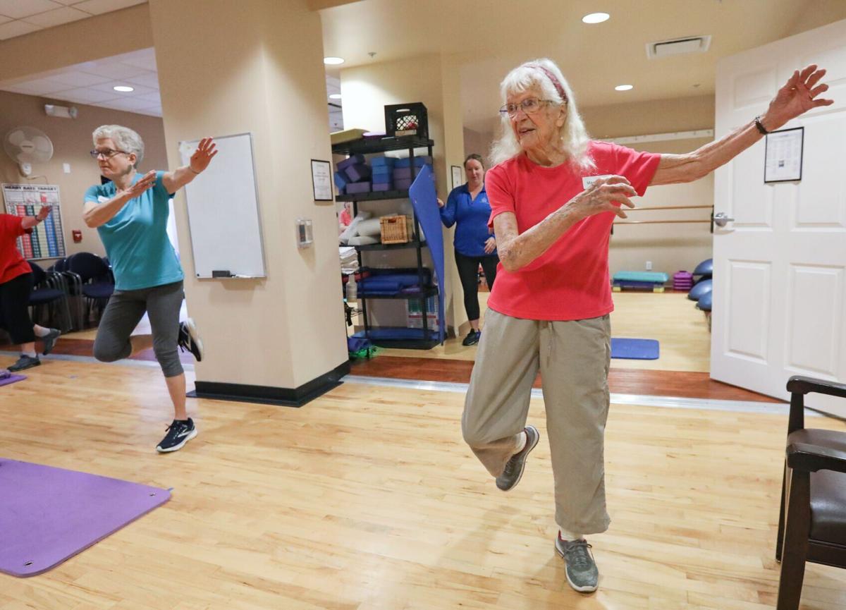 Mary exercising