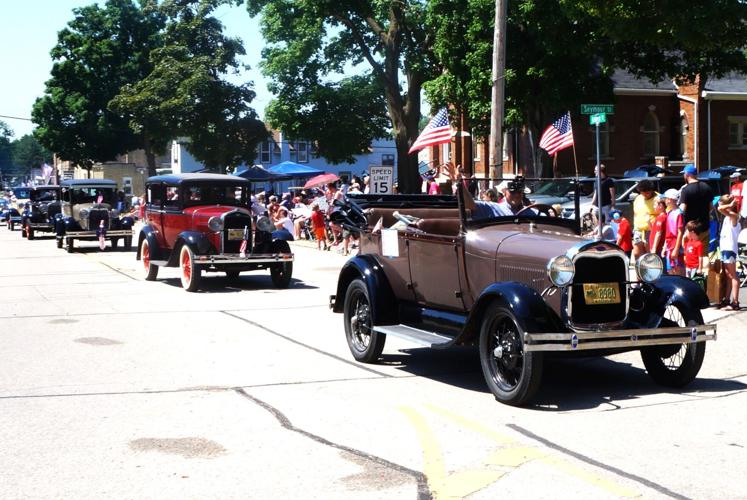 Rock-Ford Model A's Model A Restorers Club ride in the Sharon Fouth of July parade