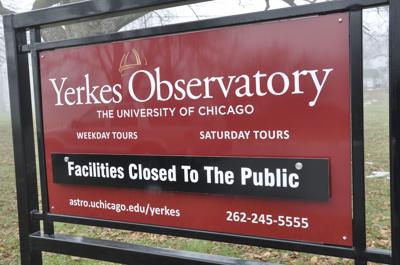 Yerkes Observatory sign closed to the public