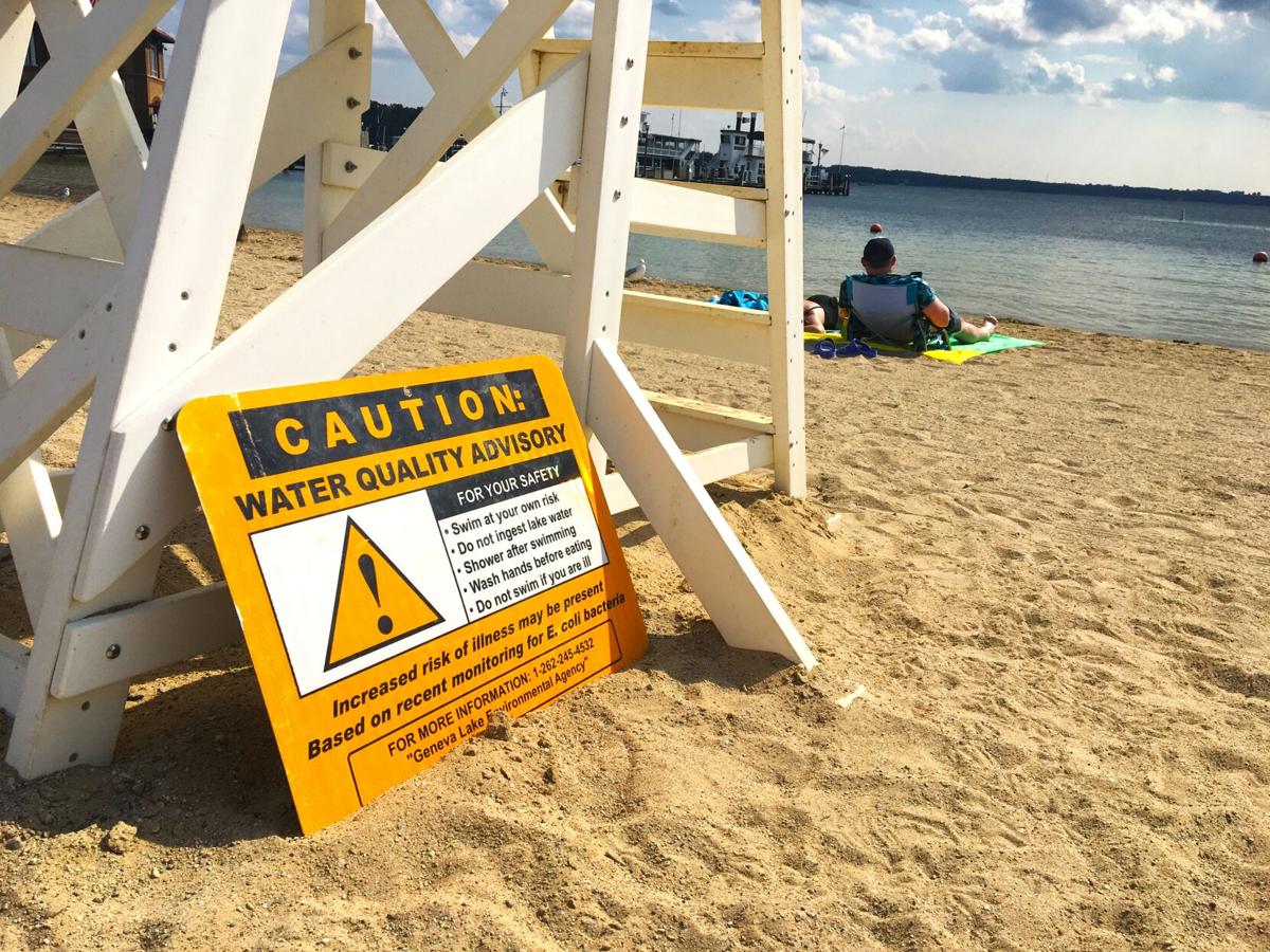 Water quality advisory in place for east end of Lake Geneva Beach