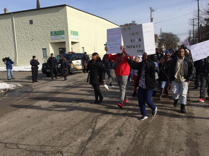 Racine police protest, Jan. 19