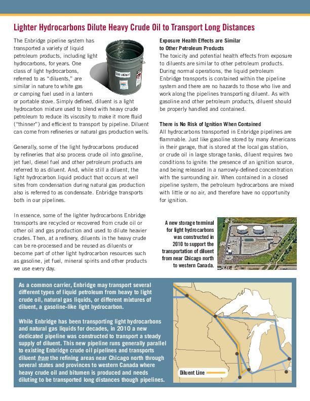 Enbridge diluent handout