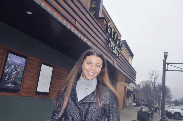 Heidi Grace Engerman outside Geneva Theater horizontal