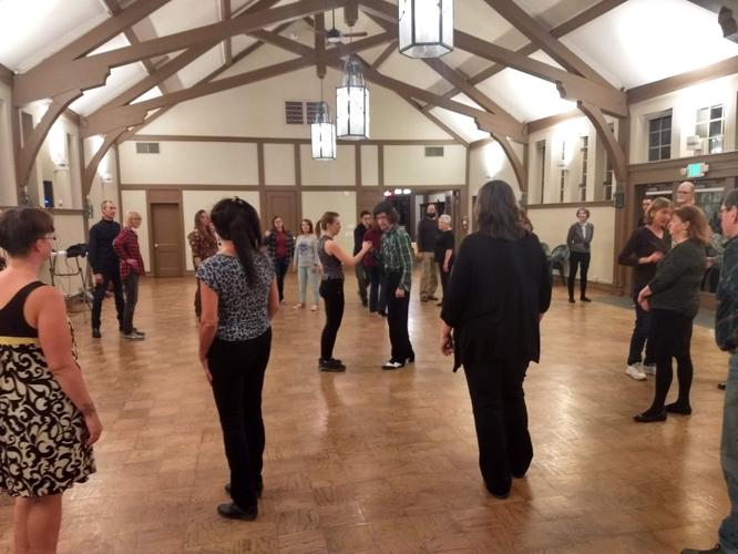 Students dancing at Horticultural Hall